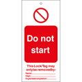 DO NOT START 75X160MM TAGS